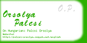 orsolya palcsi business card
